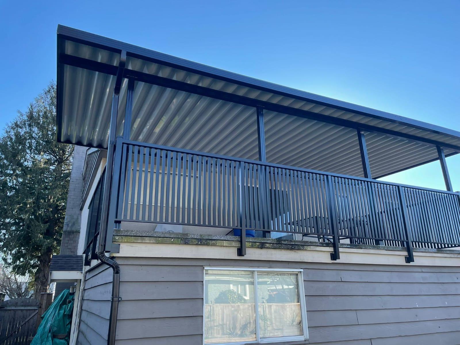 Residential solid patio cover