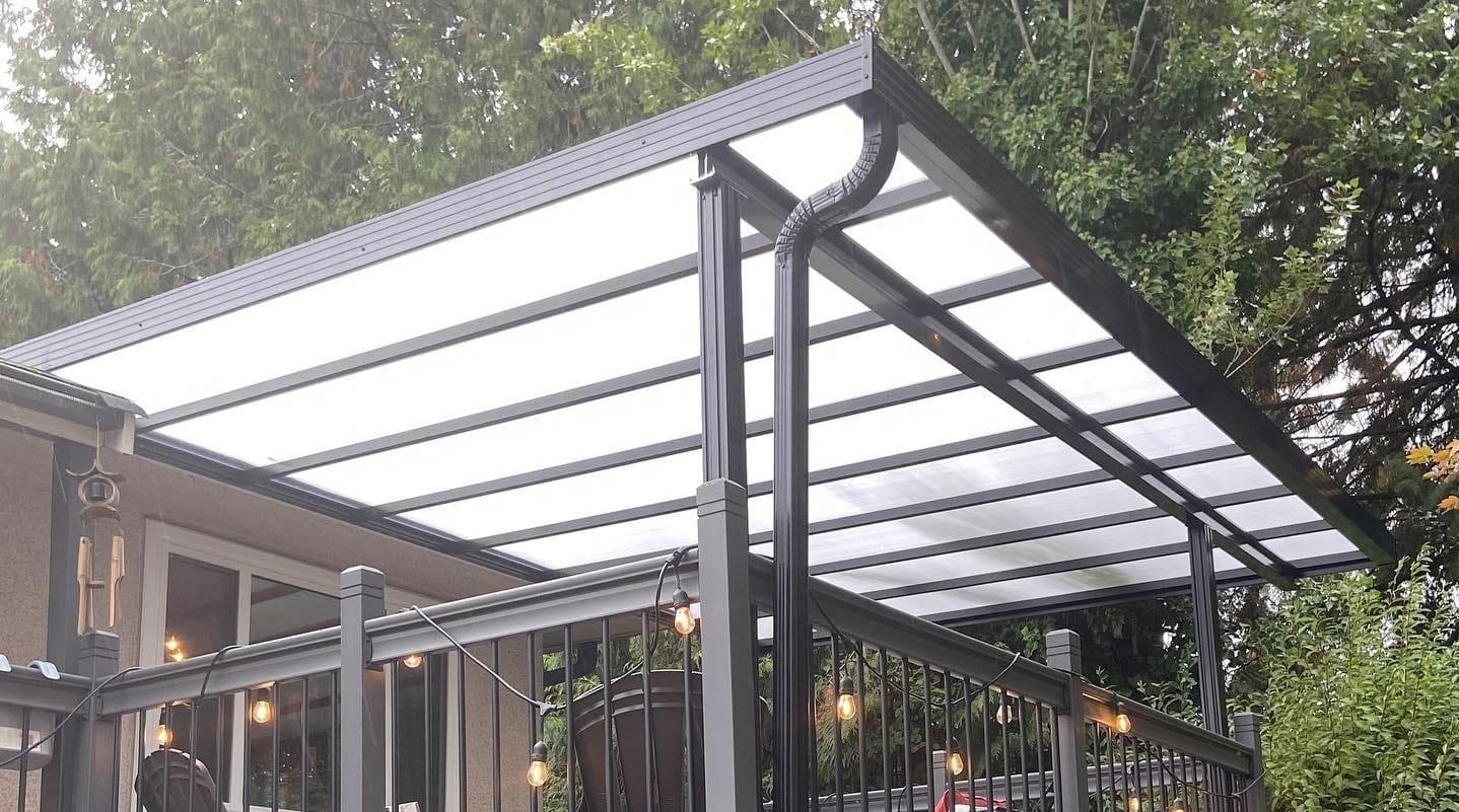 Large commercial patio cover installation