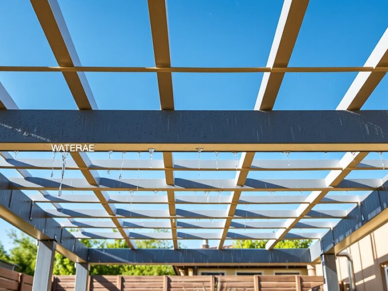aluminum vs wood pergola San Diego illustration