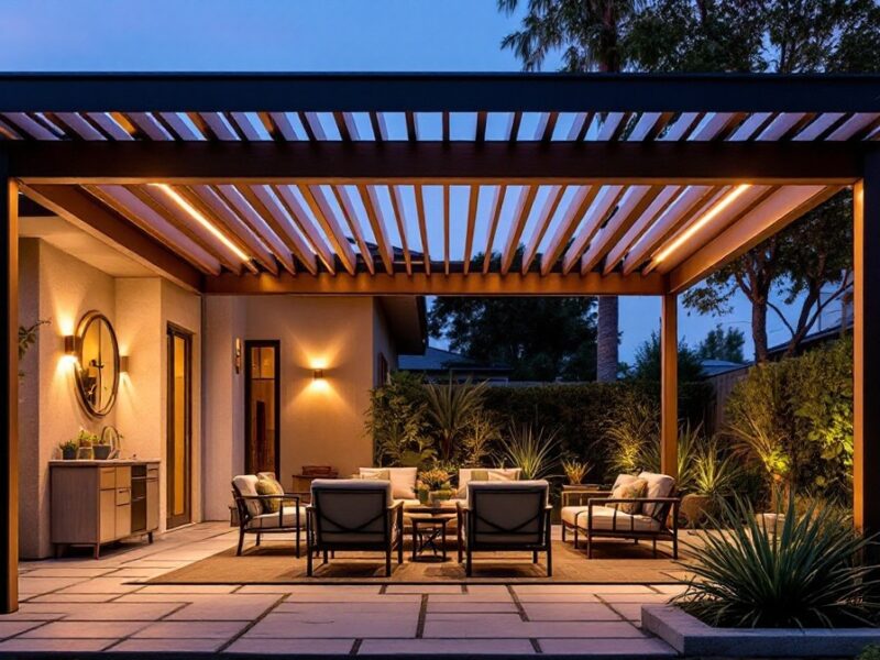 aluminum pergola san diego illustration
