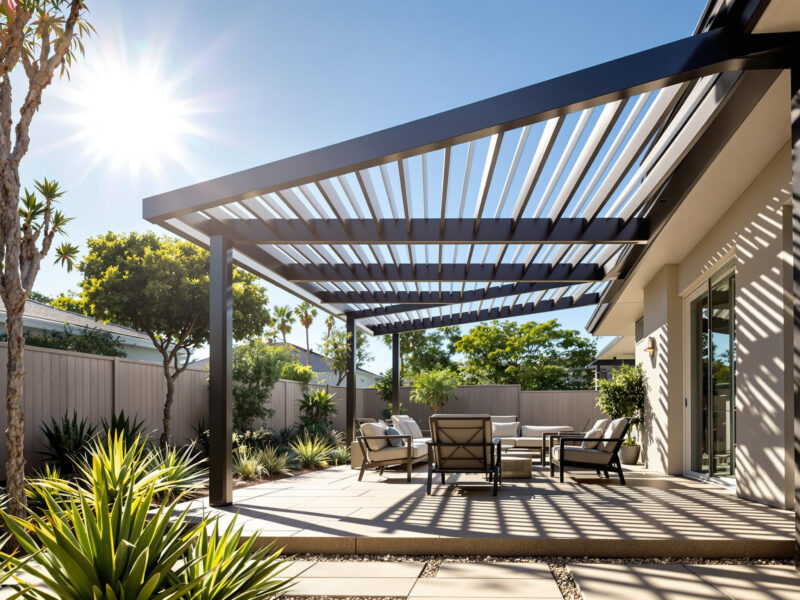 outdoor shade structures san diego illustration