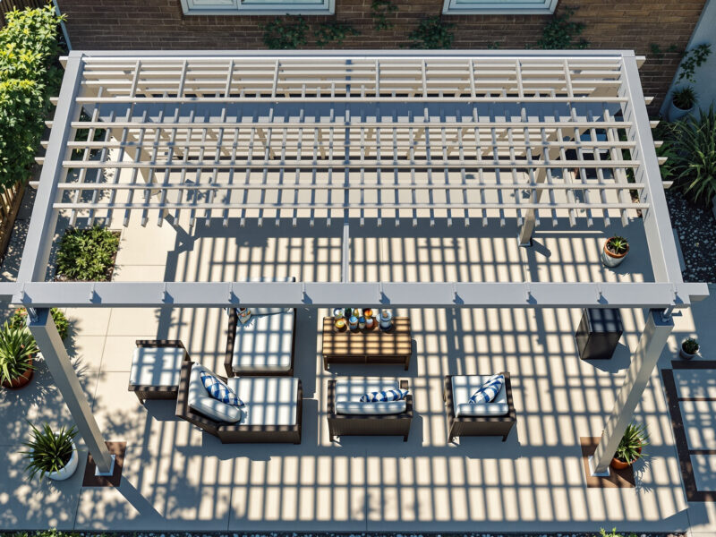 aluminum pergola san diego illustration